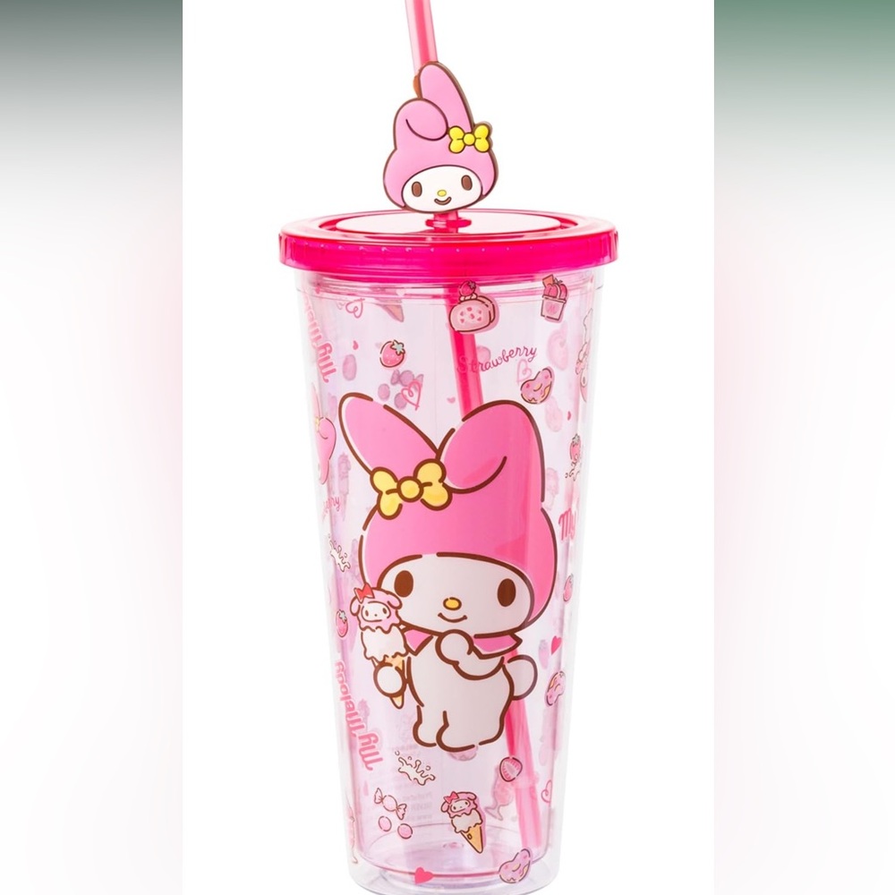 Sanrio My Melody Pink Tumbler with Straw